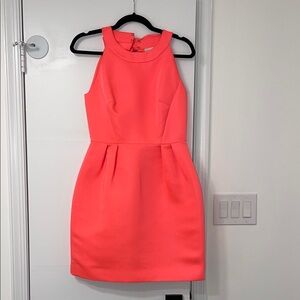Elegant Bright Pink/Coral Sleeveless Kate Spade Dress
